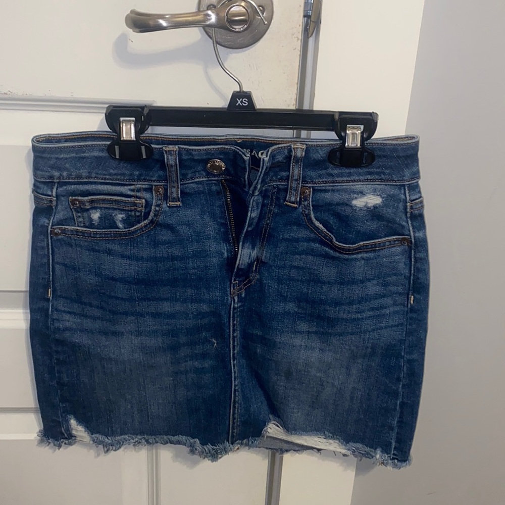 american eagle denim skirt